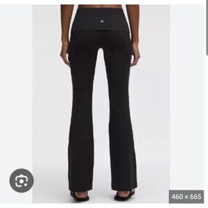 Groove Nulu Foldover-Waist Flared Pant (32.5") — Black